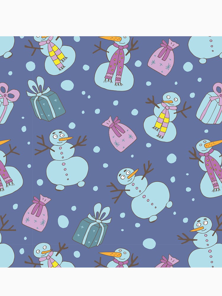 Snowman with a gift by Olga81creative