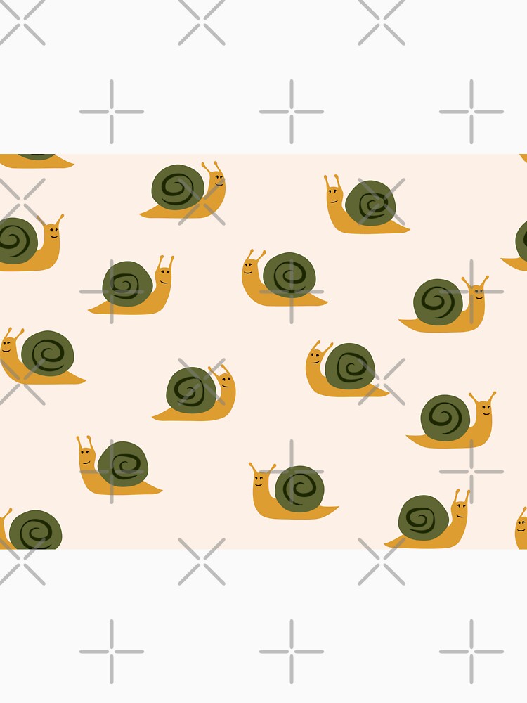 cute snails - gold and green on cream by littlearrow