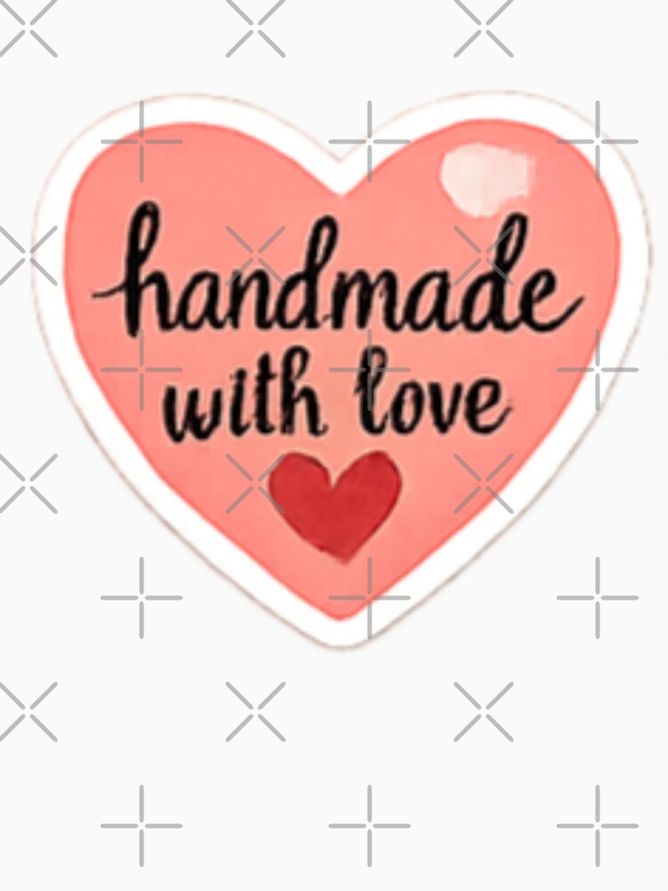 Handmade with Love - Heart Shape Craft Tag by sadedream