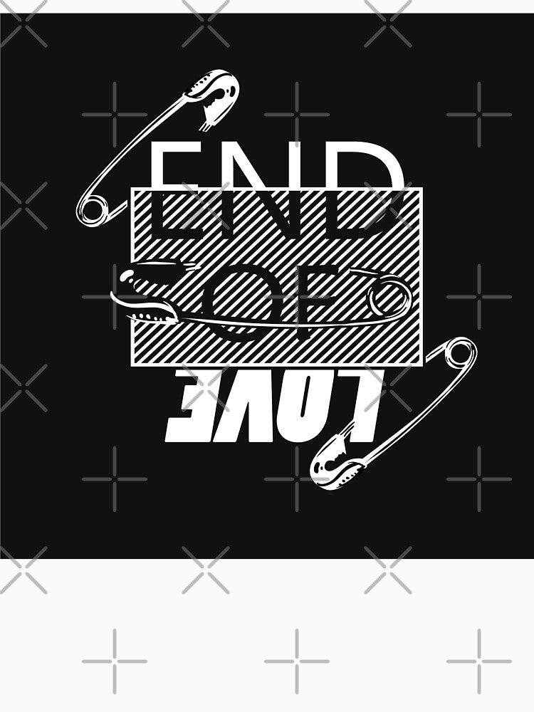 End Love Graphic Slogan Black Background by Peekonet