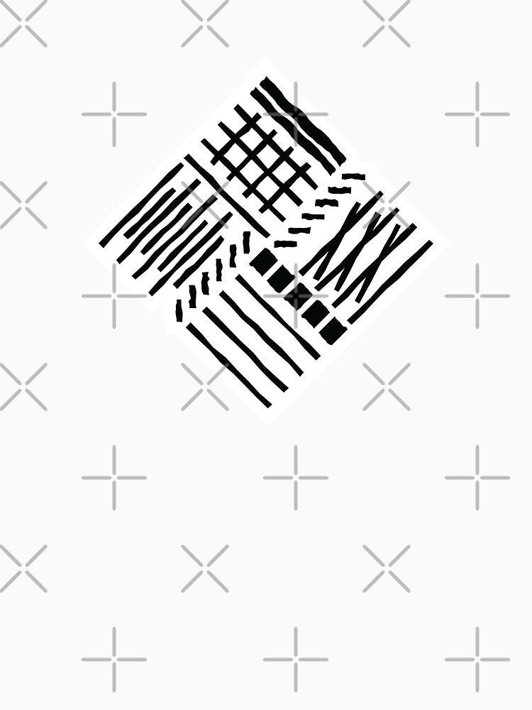 Hand-drawn Crossing Lines Pattern – Black by RoguePatterns