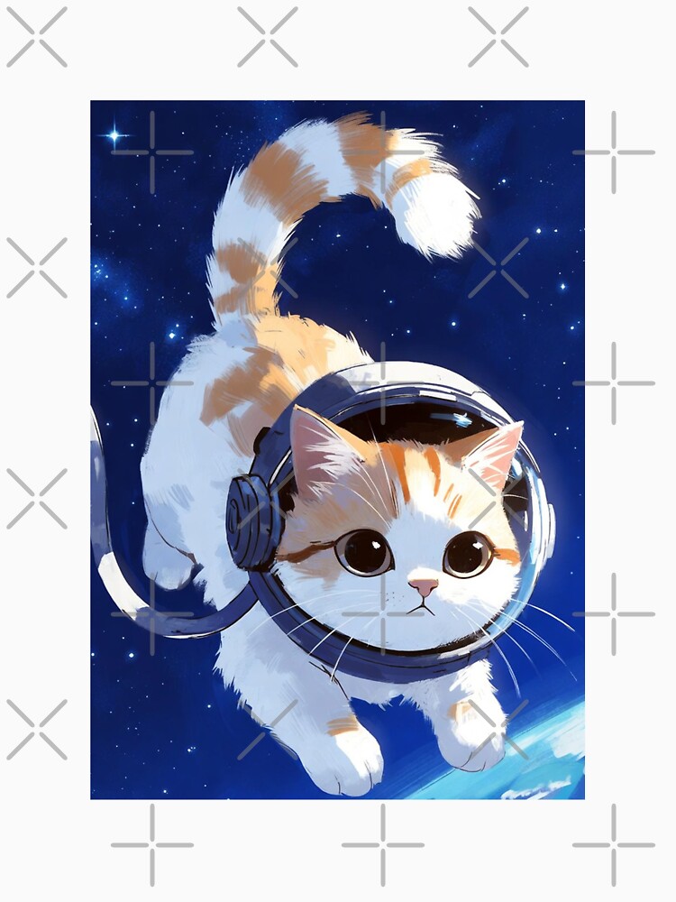 the astronaut cat in outer space by KarenMelissaMz