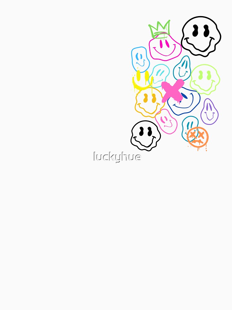 Smiley graffiti colorful spray tag by luckyhue
