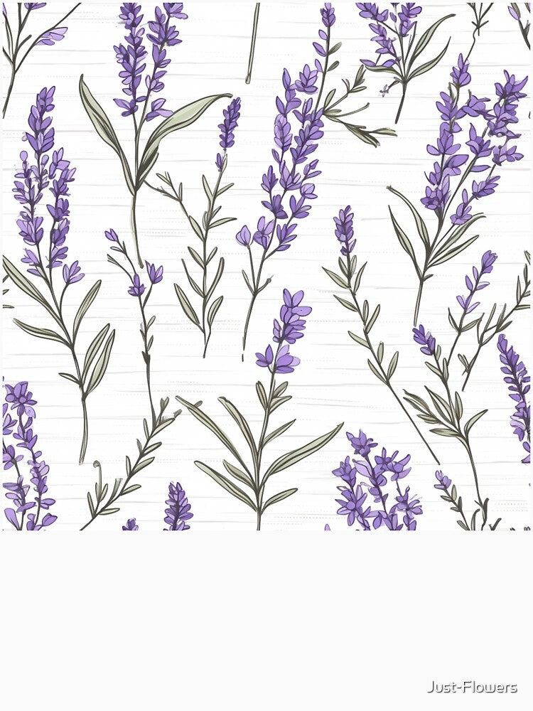 Hand Drawn Lavender Pattern by Just-Flowers