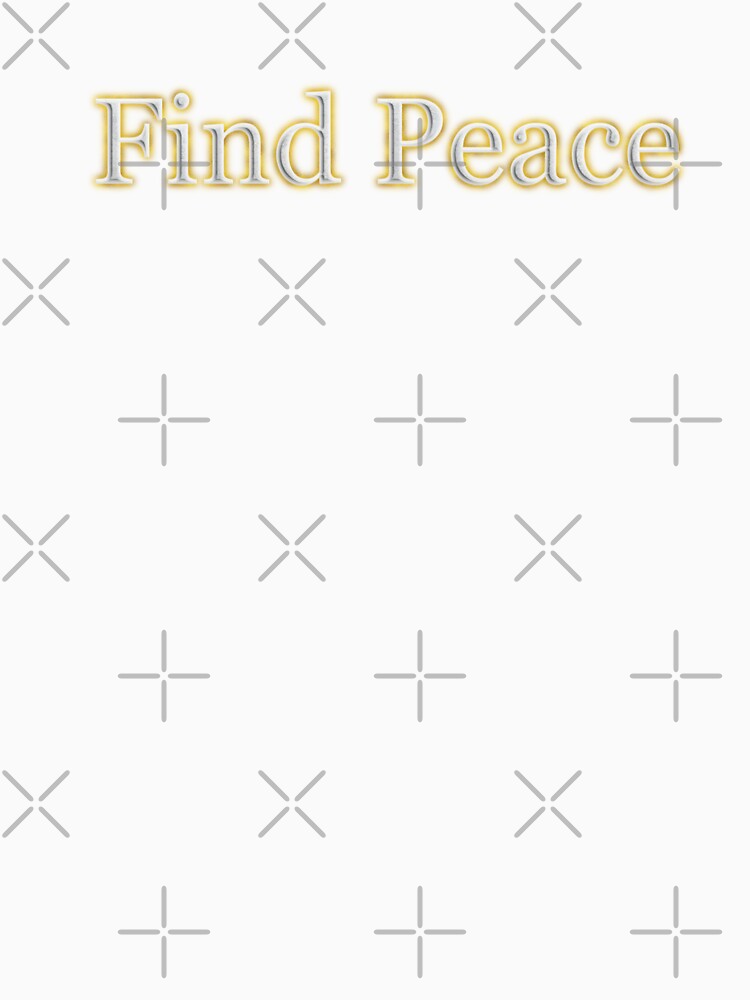 Find Peace (White Angelic halo Text) by Swabcraft