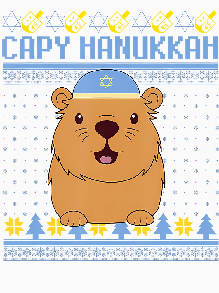 Capybara Hanukkah Capy Hanukkah Chanukah Jewish Kids Toddler by SheilaAnjelica