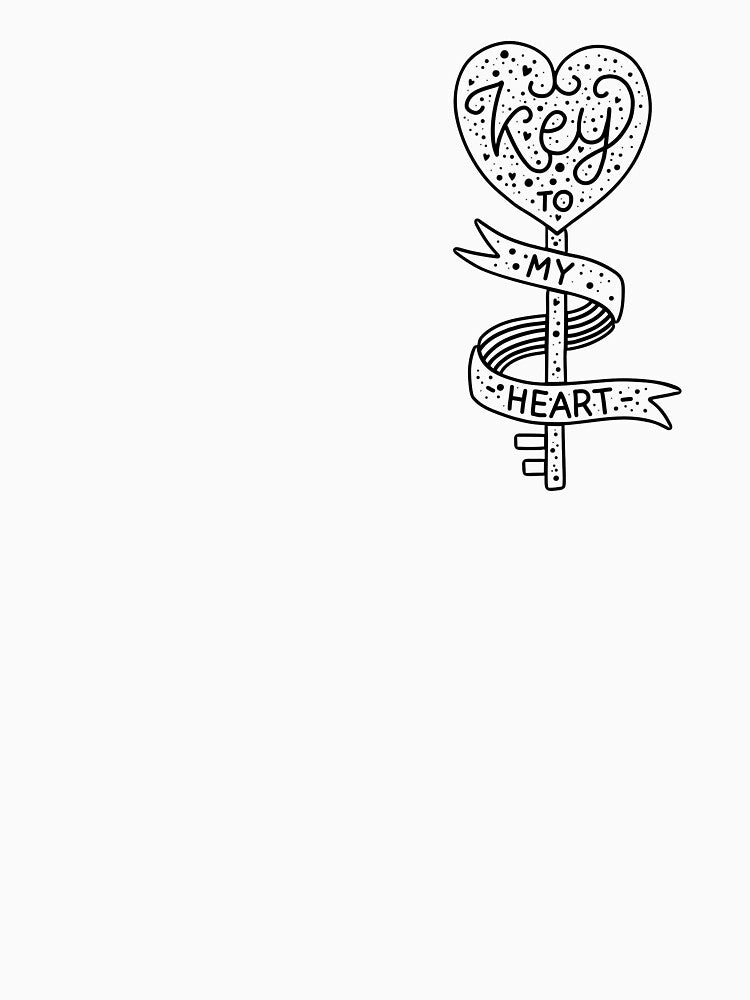key to my heart is your smile. loving quote. romantic quote tees. gift for girlfriend and boyfriend. by haideralibhai