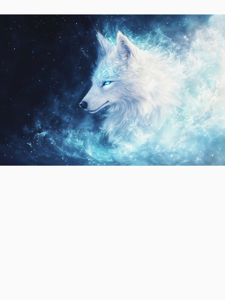 Glowing Wolf in a Celestial Dream by AshiraCreations