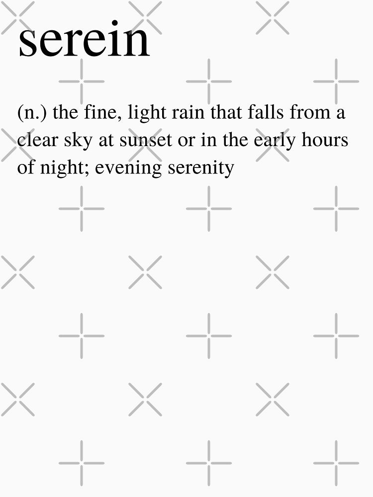 Serein Definition - Evening Serenity - Serein Meaning by UniqqFactory