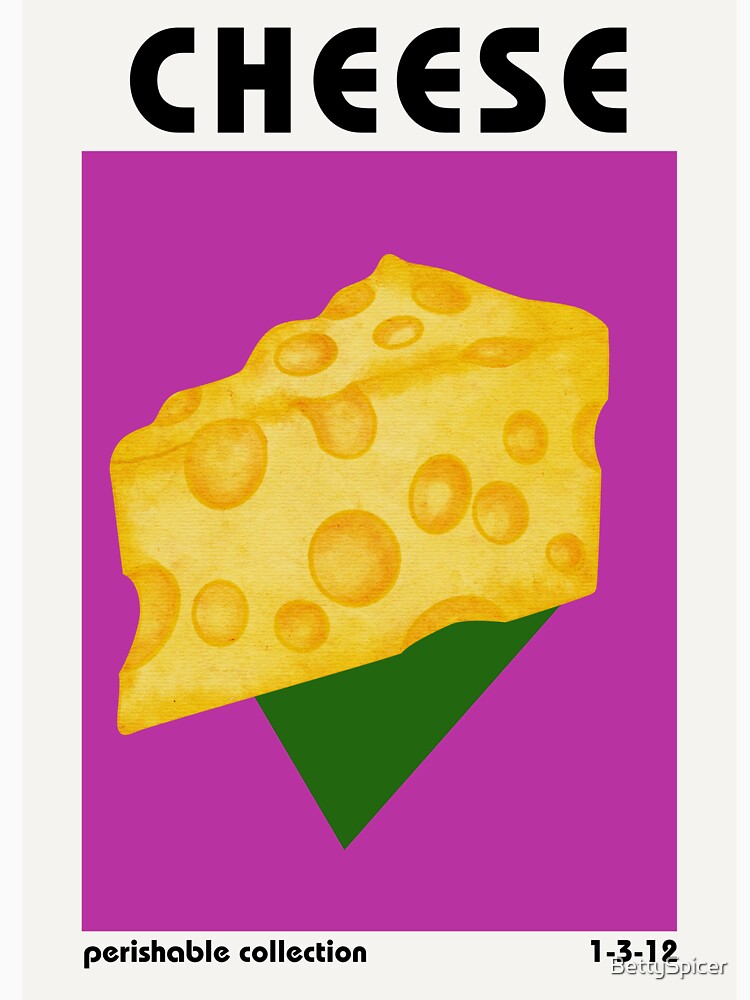 Kitchen Print - Cheese by BettySpicer