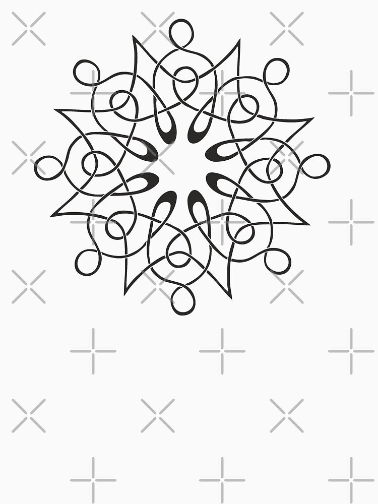 Hand drawn circle design in black and white by Zentura