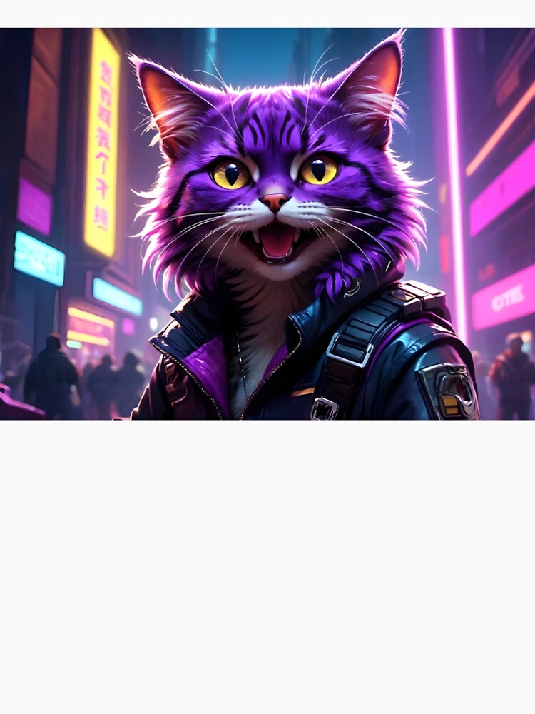 Cyberpunk cat by Pavel Polyansky