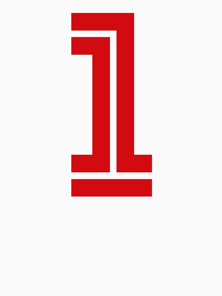 No. 1 / Player Number One / Football Player Number 1 (Red) by STUDIO-72