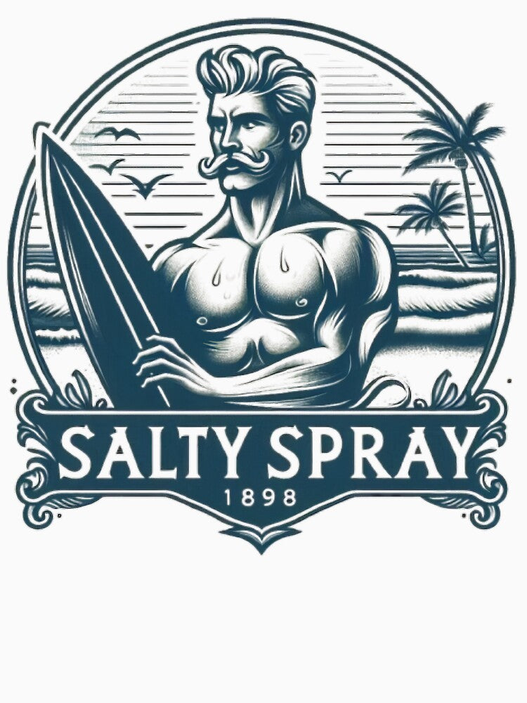 Vintage Mustache and Surf by SaltySpraySurf