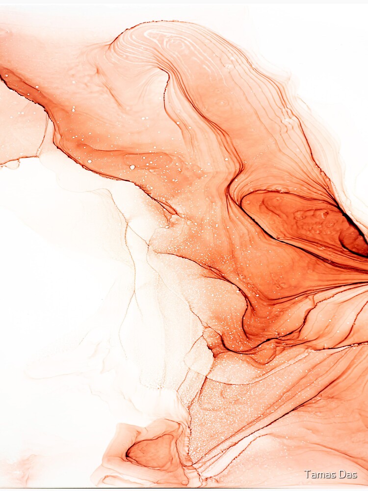 Orange Aura Gradient Ombre Sombre Abstract by Tamas Das