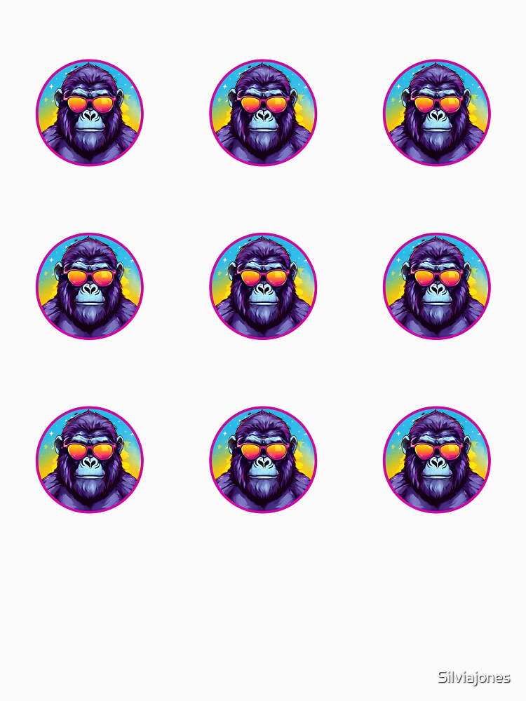Gorilla colorful pack stickerpack by Silviajones
