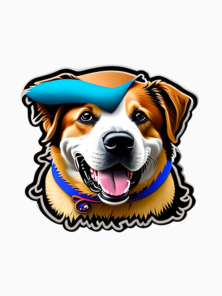 Happy Dog ​​with Funny Disguises Sticker by TopStickerShop