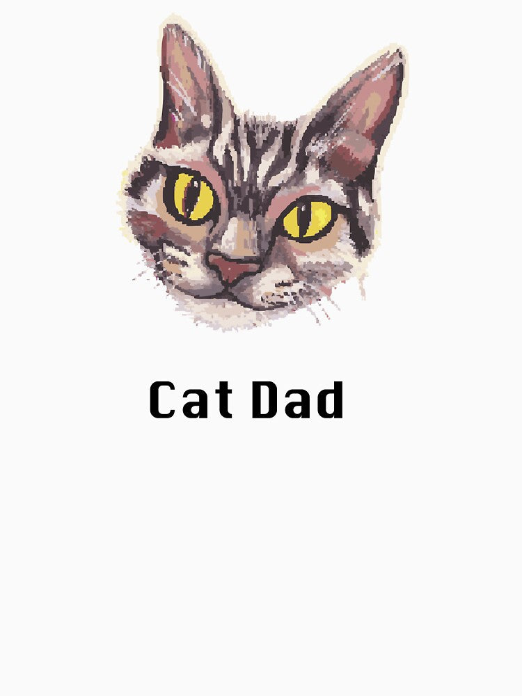 Cat Dad Cat Lover Cute Motif by LauraCoxArt