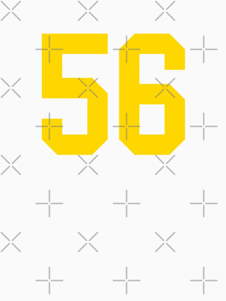 Bold Yellow Sport Number 56 by NECHSTORE
