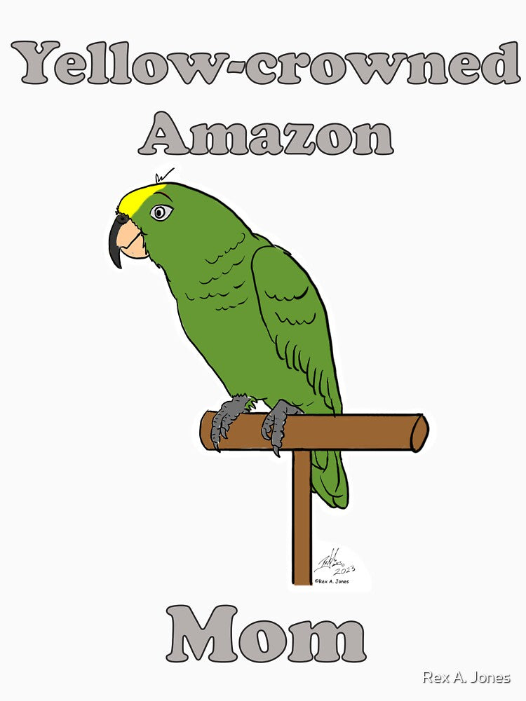 Yellow-crowned Amazon Mom - Oscar Jones by Laughing Parrot Studio