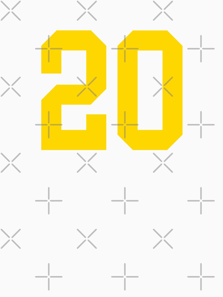 Bold Yellow Sports Number 20 by NECHSTORE