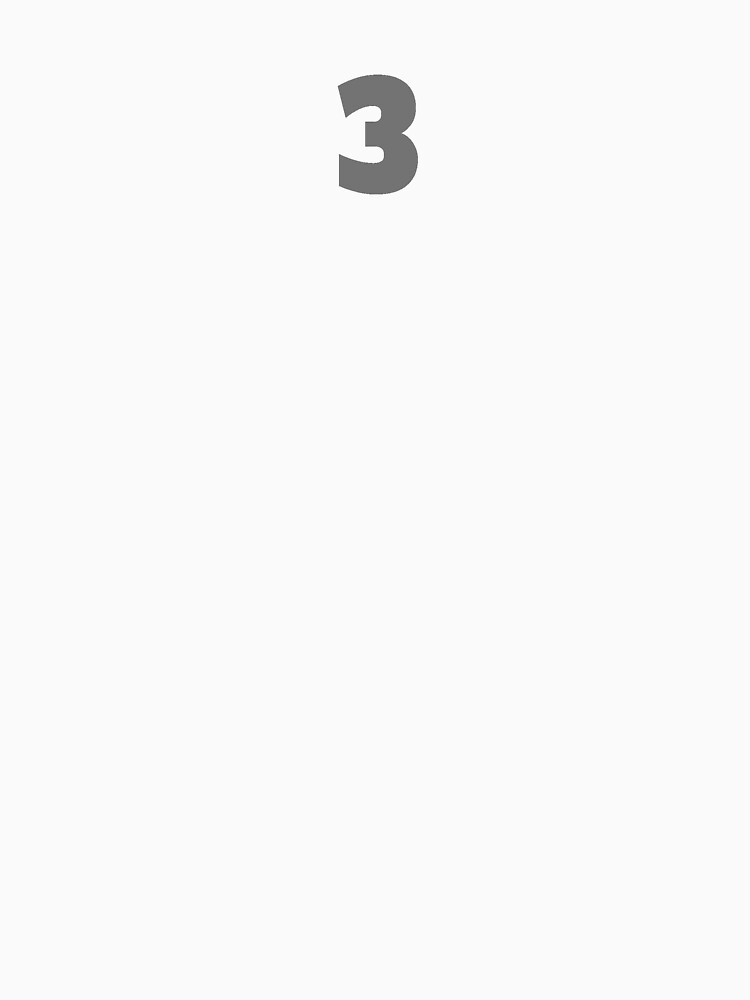 Minimalist Number 3 Graphic - Bold Lucky Three Digit Design by NeO² Studio