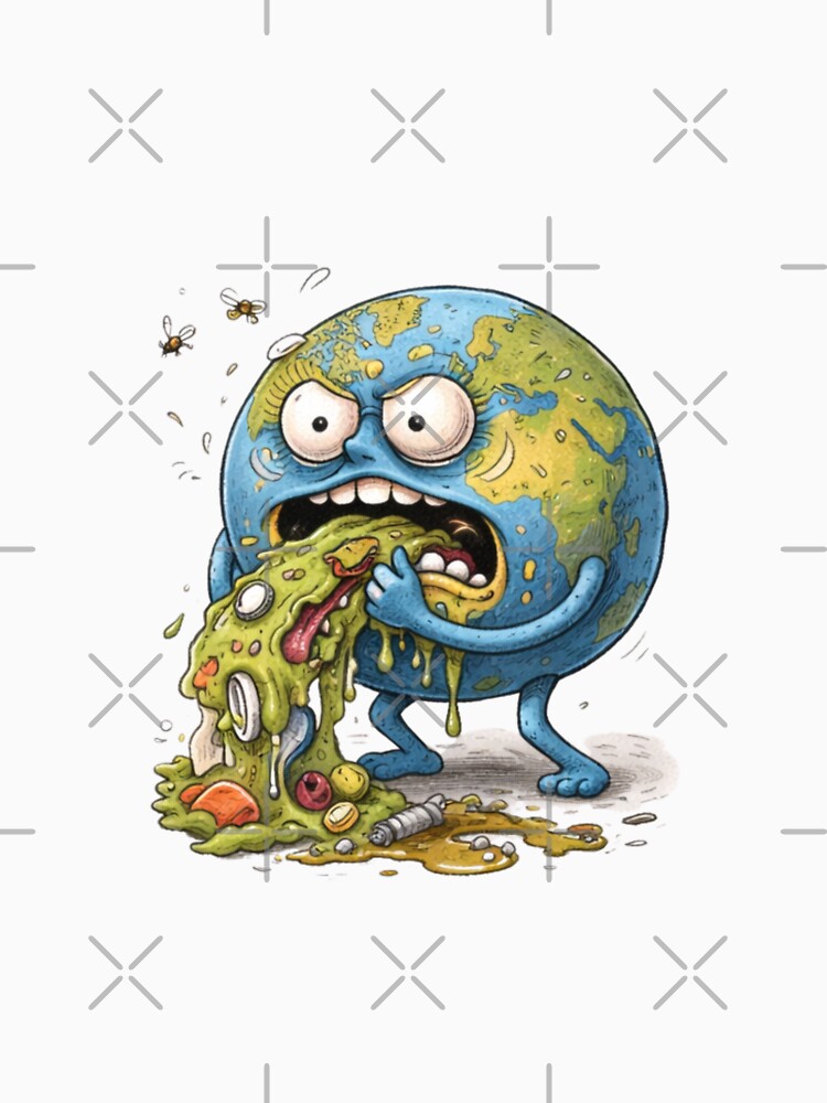 Unhinged Planet Cartoon – Chaotic Weird Character by Ivy-Triggs