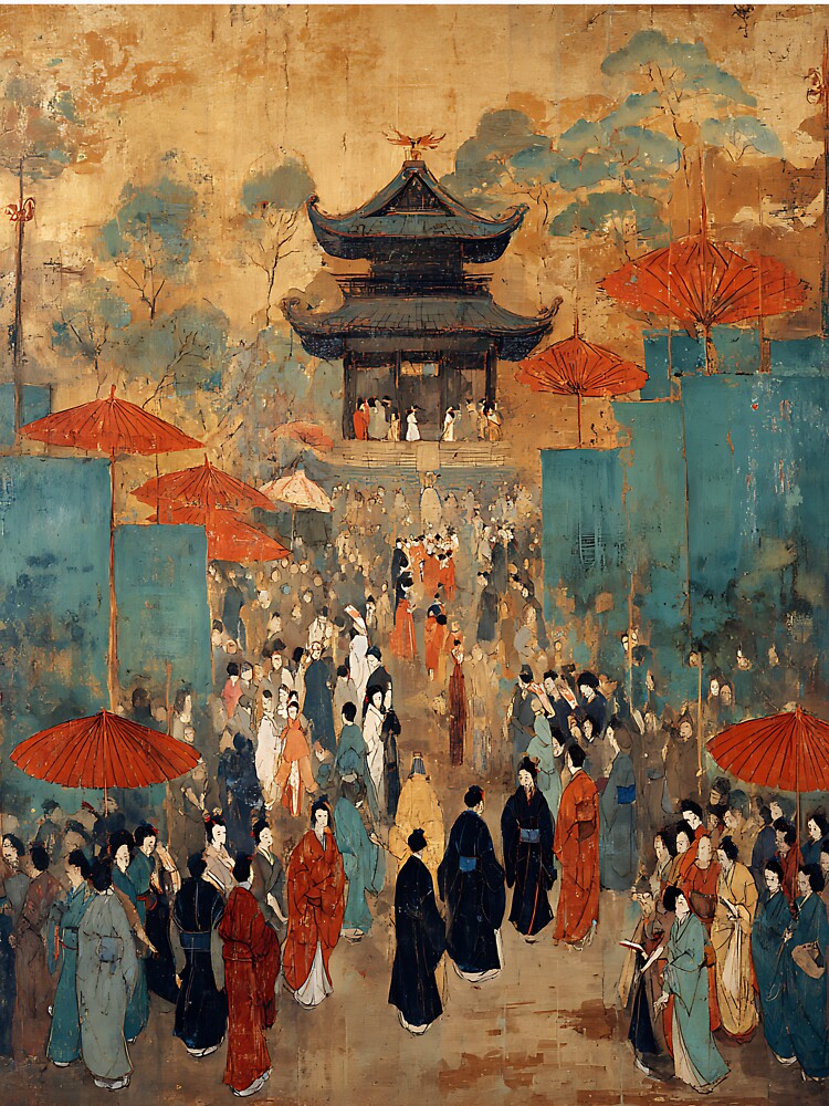 Festive Japanese Festival Art by bapupa