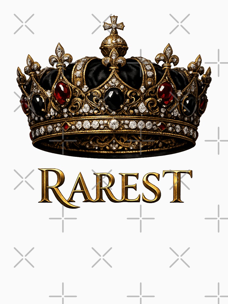 RAREST Crown – Luxury Renaissance Royal Gold Crown Art Print by Emoji Emblems