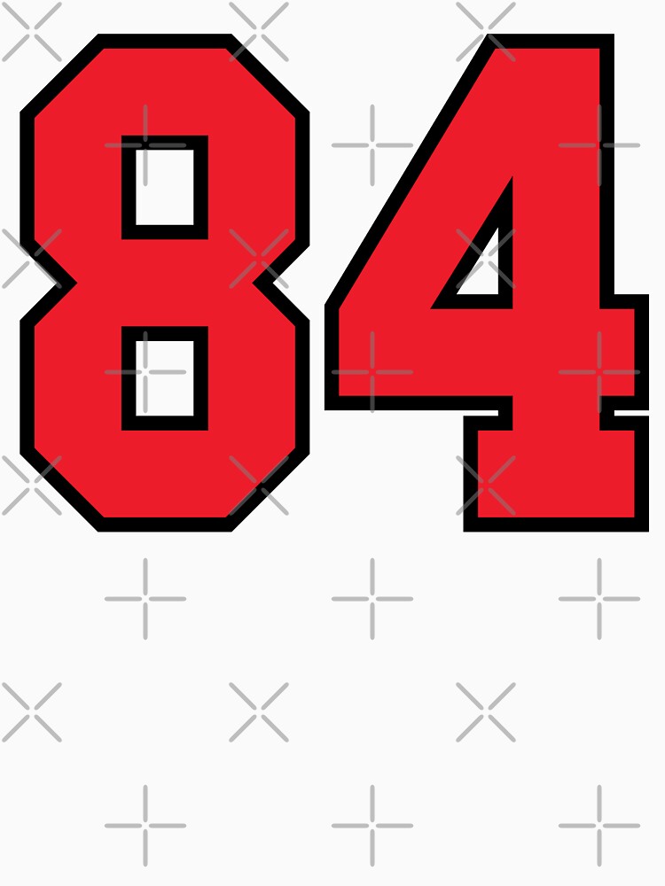 84 Sports Jersey Eighty Four Red Number Black by infrontofyou