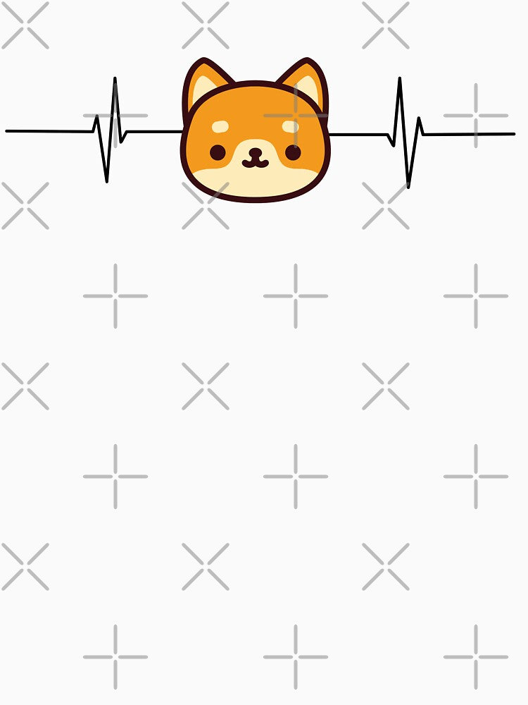 Heartbeat Shiba Inu Face by MacAndMoose