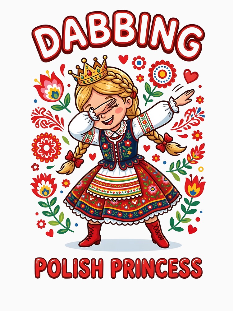 Dabbing Polish Princess Meme Polish Pride Folk Art Festival Outfit by NADIASHOP86