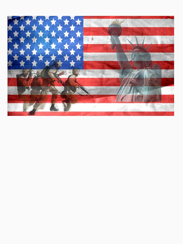 Military Patriotic Soldiers US Flag Design by tshirtfever