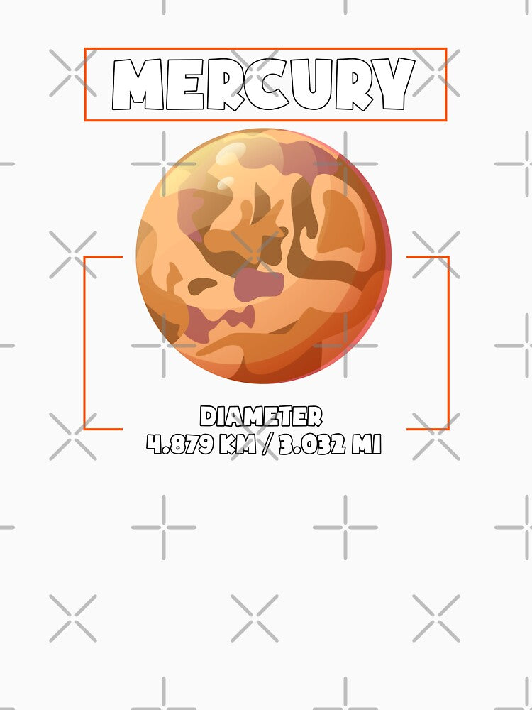 Planet Mercury and his diametre, a funny gift for solar system lovers and astronomy enthusiasts by abdelhak2005