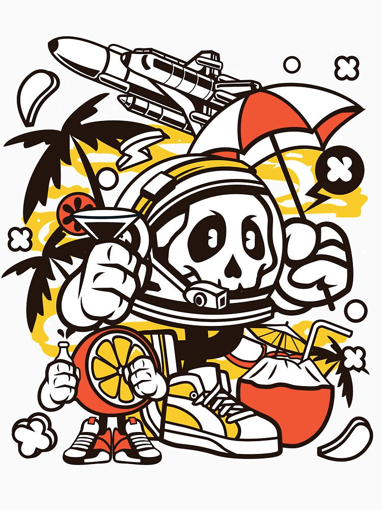 Happy Holiday Astronaut Cartoon Character T-shirt design for people who love Holidays! by Nickelparis