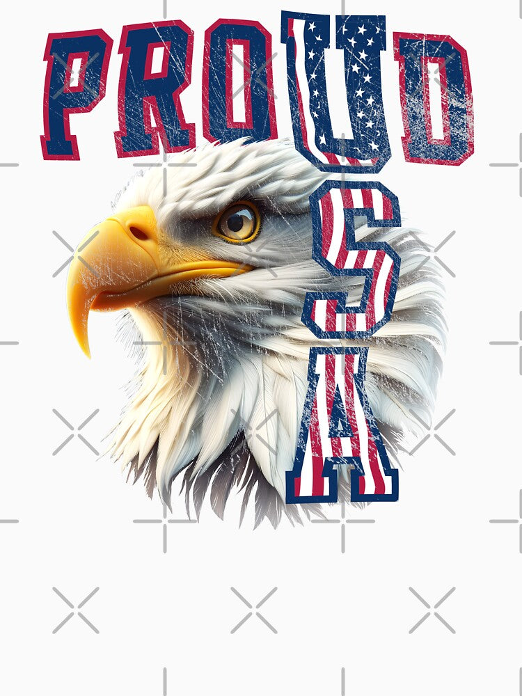 PROUD USA PATRIOTIC VINTAGE LOGO by ArchersBoutique