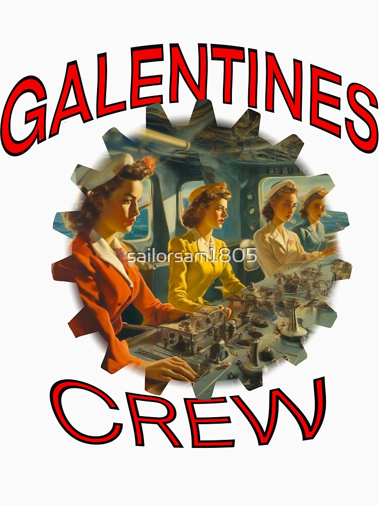 The Galentines crew on submarine on Galentines day and Galentines party, gift idea for Galentines day by sailorsam1805
