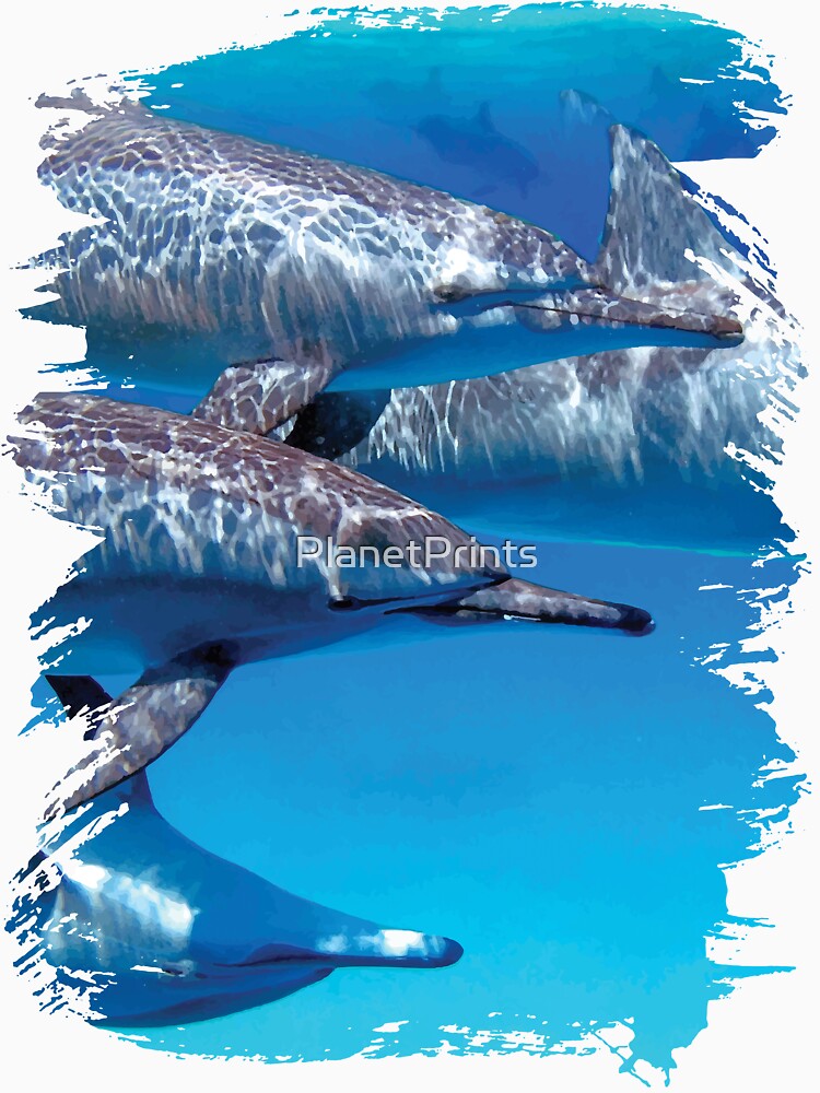 Undersea Adventure with a Dolphin Pod by PlanetPrints