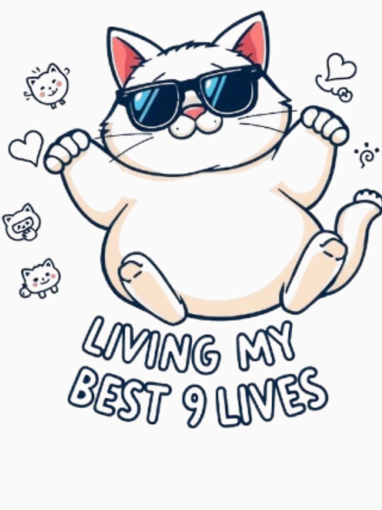 Gumbus Funny Cat / Living My Best 9 Lives Meme by MystiColo