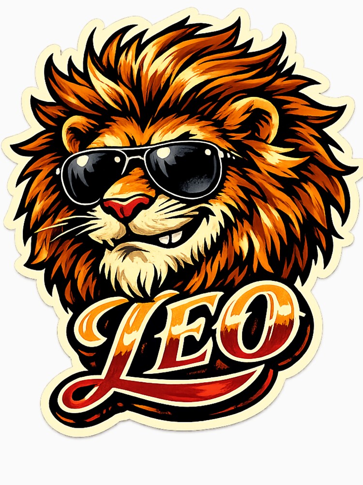 Leo – Personalized Cartoon Name Design with Cool Mascot by AlexLineArt
