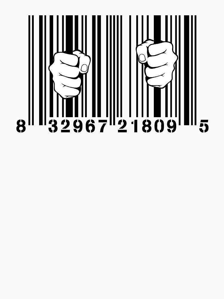 Captured By Consumerism UPC Barcode Prison by TheShirtYurt