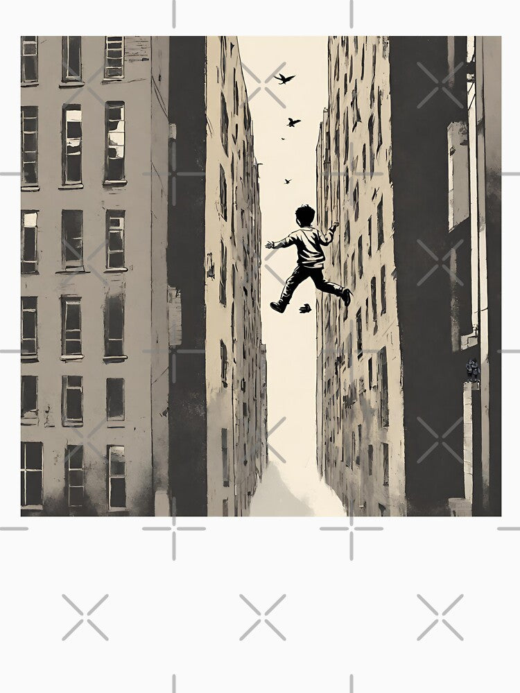 Walking on Air Street Art by KapowStickers