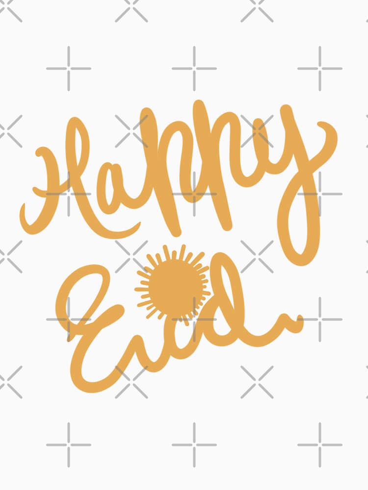 Happy Eid Festival Sunshine Greetings Hand Lettering plain by chuckletuckle