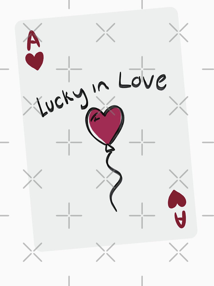lucky in love | ace of hearts | playing card by Sophie Louise Arts