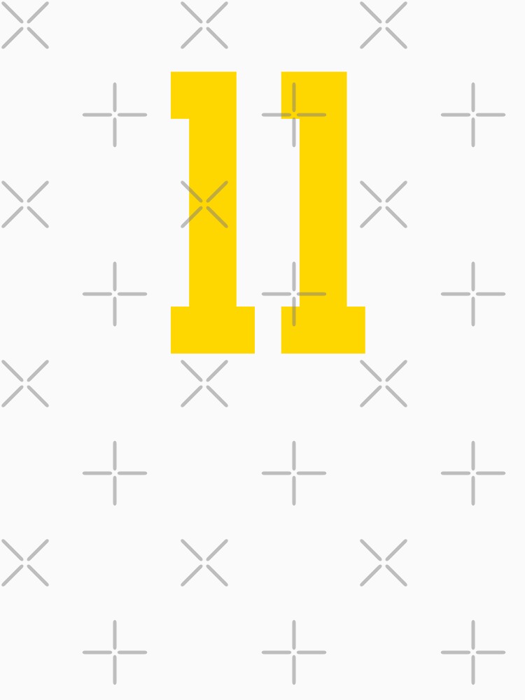 Bold Yellow Sports Number 11 by NECHSTORE