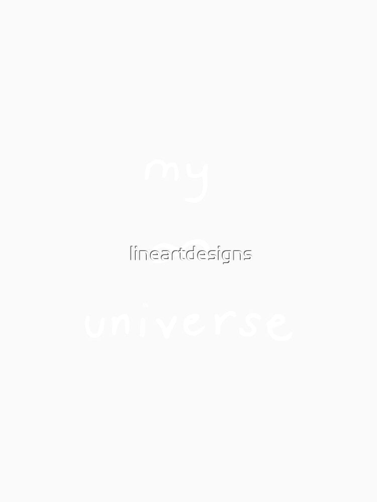 My Universe with Infinity Symbol White Outline on Canary Yellow by lineartdesigns