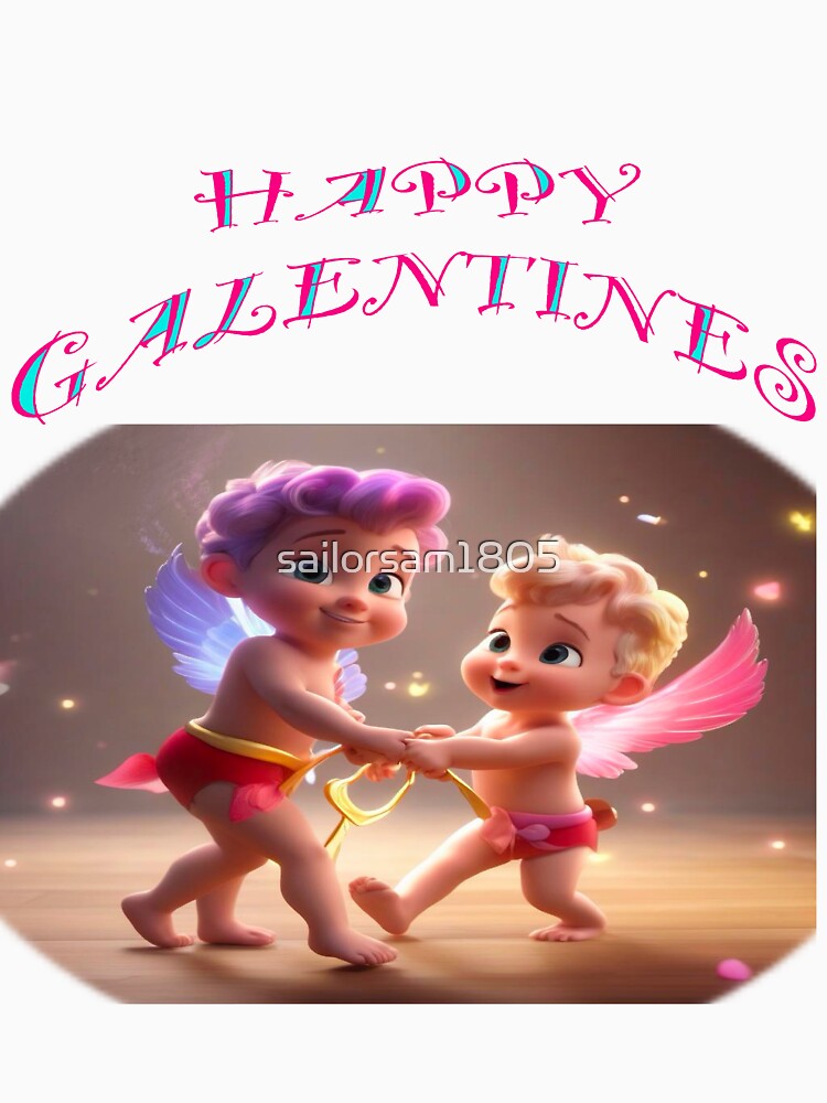 A cartoon Very Happy Galentines card, perfect gift idea for Galentines day by sailorsam1805