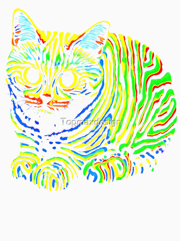 Colorful Psychedelic Cat by Topmaxdesign