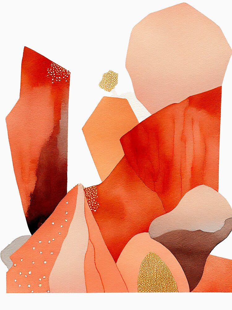 Watercolor Painting Abstract Japandi Design by Christophe Henin