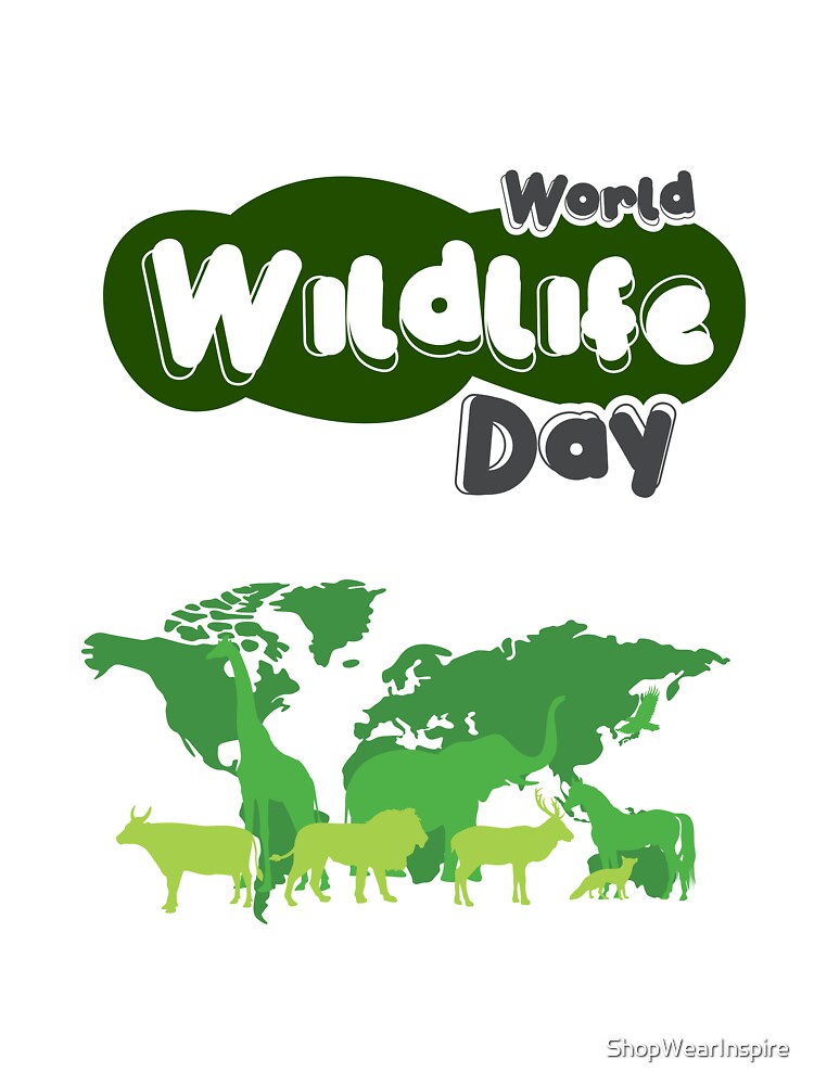 World Wildlife Day || Green Cartoon by ShopWearInspire